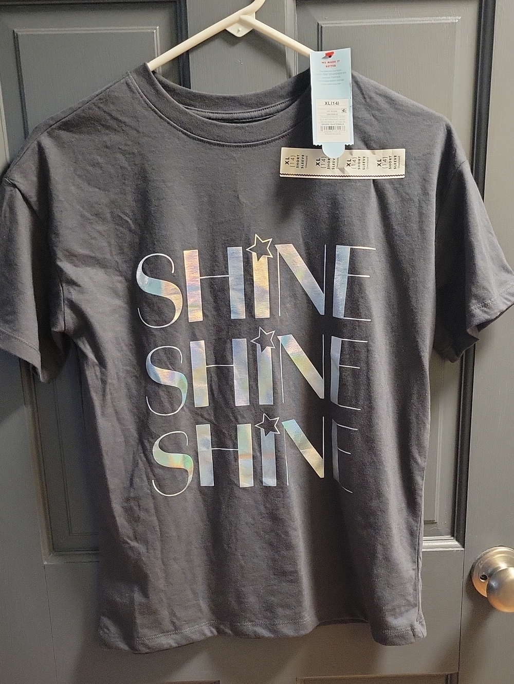 New With Tags Cat And Jack 'Shine' Graphic Tee -  Size XL 14
